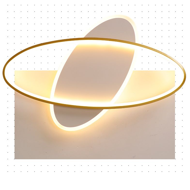 Gouden ovale inbouwlamp minimalistische stijl LED metalen plafondlamp