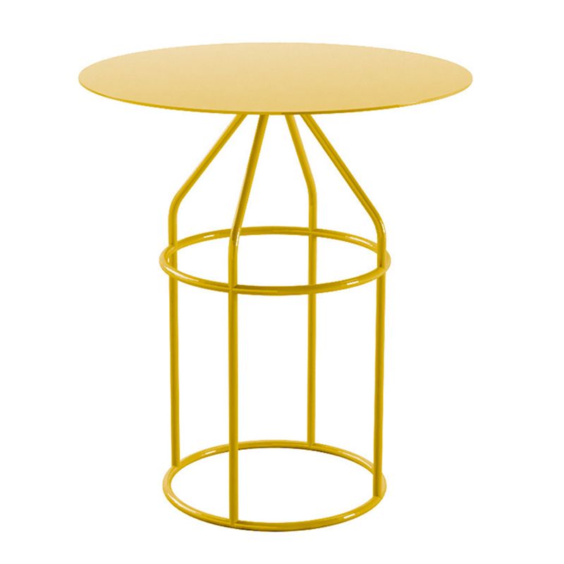 Pink / Black /gold /white Metal Frame Round Top Coffee Table