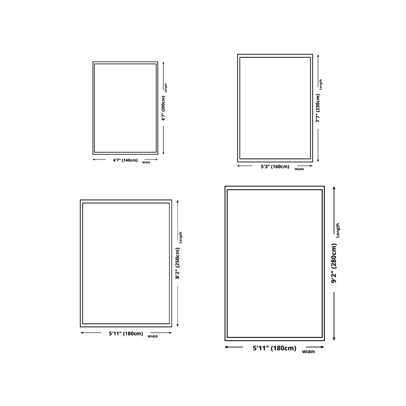 Block Rug Indoor Rug Machine Washable Stain Resistant Non-Slip Backing Rug for Living Room