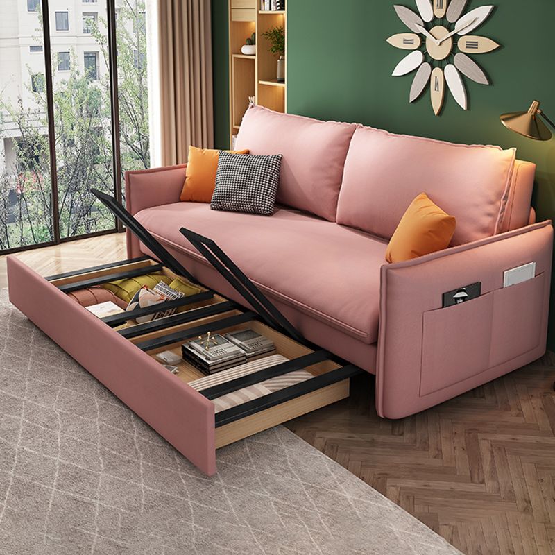 31" Wide Glam Sofa Bed Pillow Included Cushion Back Sleeper Sofa