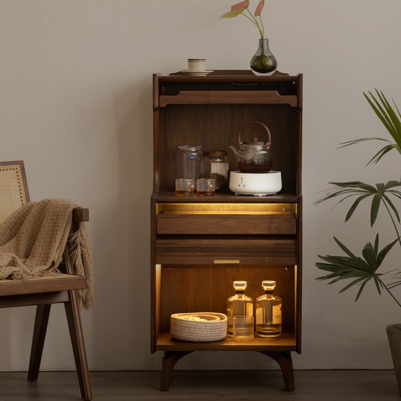 Mid-Century Accent Cabinet Bar Pulls Handle Design Storage Cabinet with Door