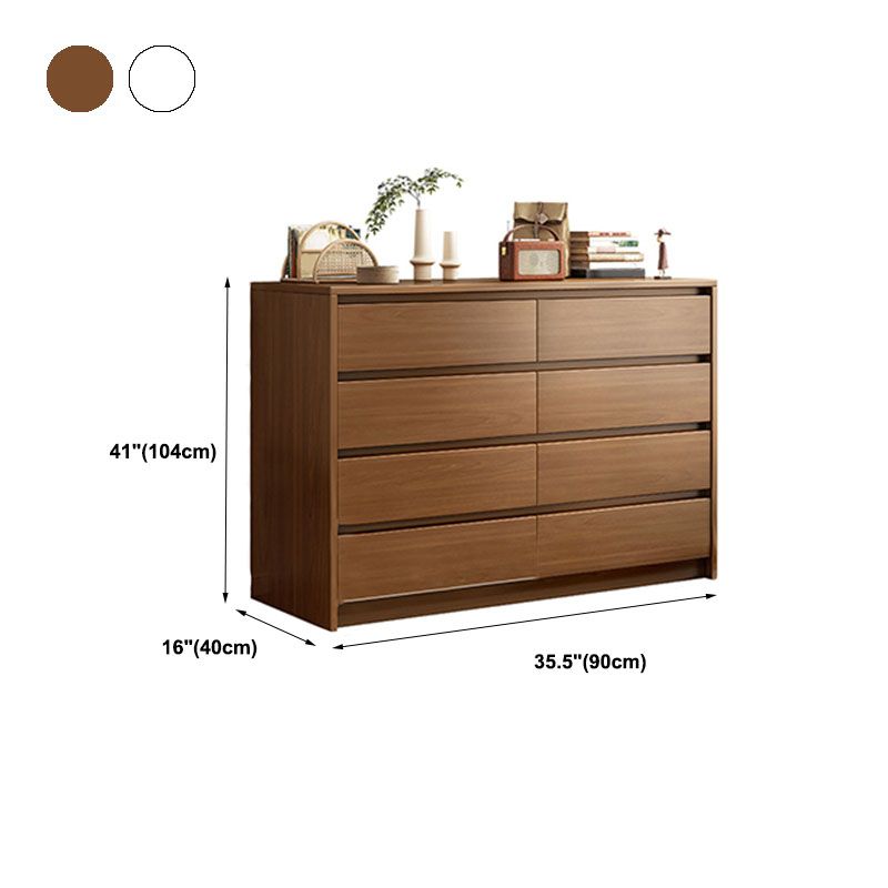 16" D Storage Chest Modern Wood Storage Chest in White and Brown