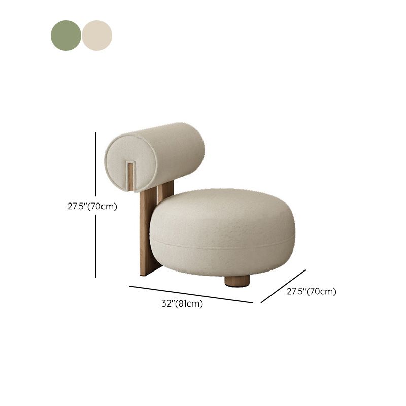 Contemporary Tight Back Sofa Armless Curved Loveseat for Living Room