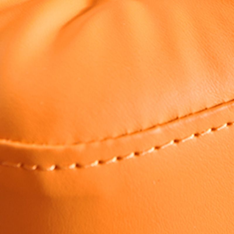 Glam Upholstered Dining Room Chair Faux Leather and Metal Dining Accent Chair