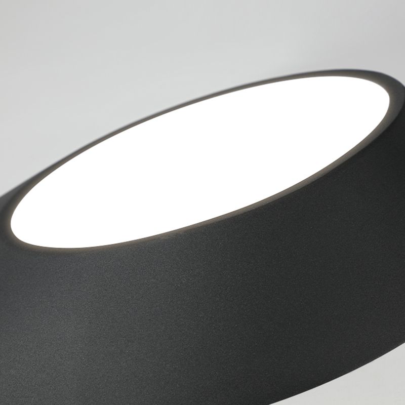 Modern Creative LED Ceiling Light Lacquered Aluminium Geometric Flush Mount with Acrylic Shade