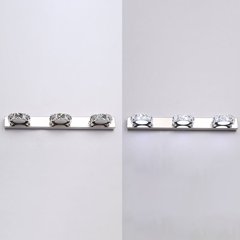 Circles Wall Lighting Fixture Minimalist Style Crystal Clear Wall Mounted Light Fixture