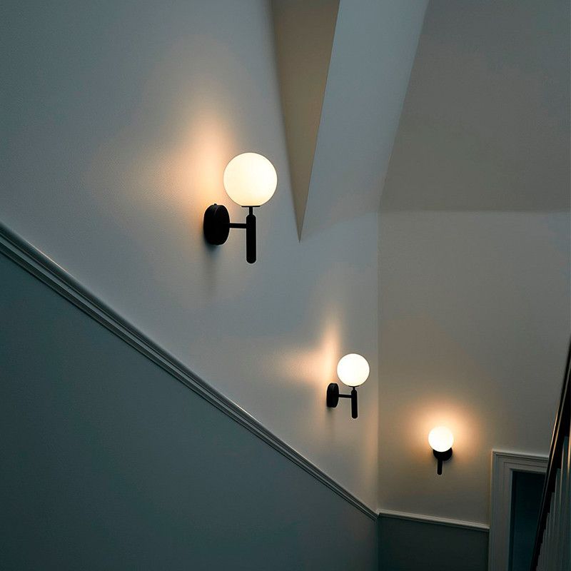 Kugel Treppe Wandleuchte Glaglas Single-Bulb Einfacher Stil Wandleuchte Beleuchtung