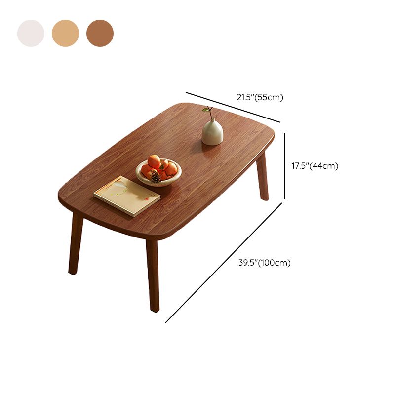 21" Wide Contemporary Coffee Table 4 Legs Single Coffee Cocktail Table