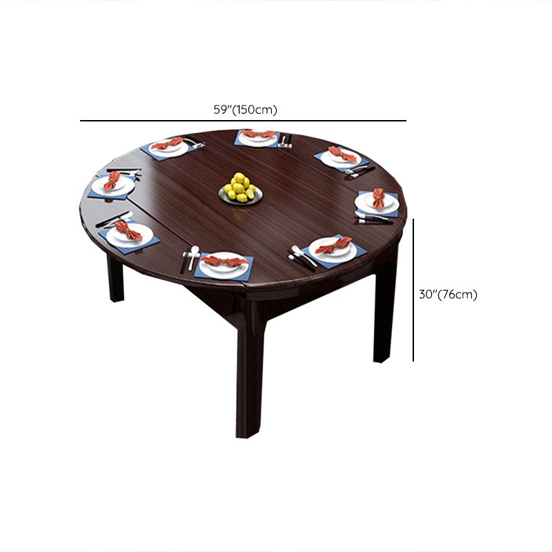 Modern Foldable Dining Table for Home Solid Wood Dinette Table