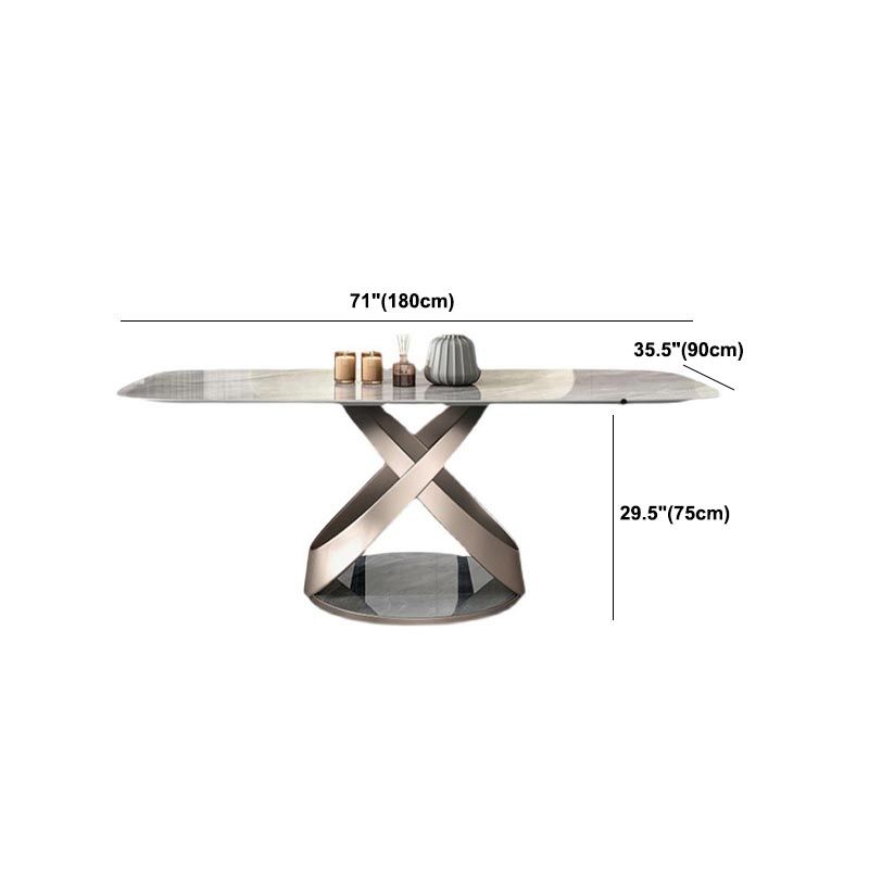 Rectangle Dining Table Set 1/2/5/6/7 Pcs Sintered Stone Dining Table with Side Chairs