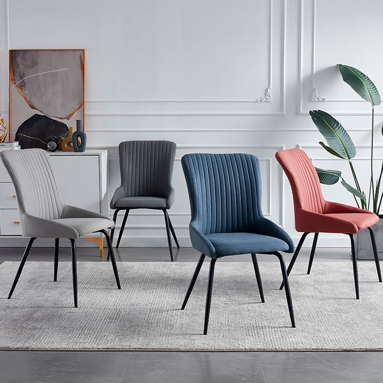 Silla de comedor de metal de estilo moderno, silla lateral con brazo de comedor para cocina