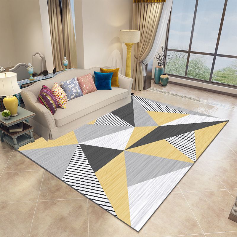 Abrikoos modern tapijt polyester streep tapijt vlekbestendig tapijt voor woonkamer