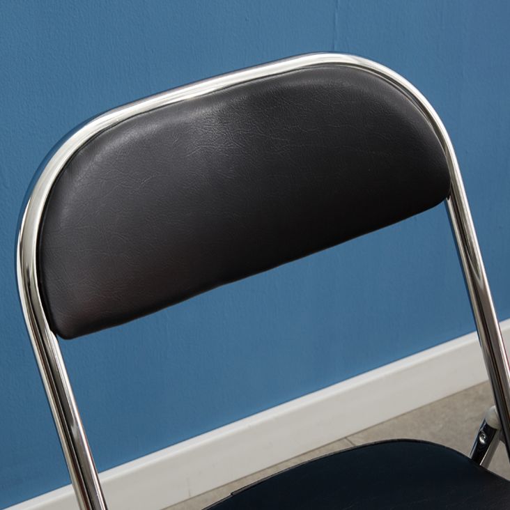 Chaise d'appoint moderne en métal, intérieur et extérieur, sans accoudoirs, coussinée, dossier ouvert, pour salle à manger