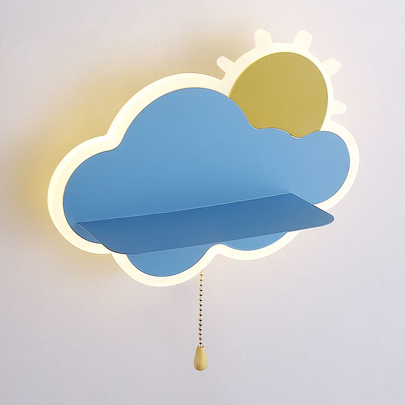 Cloud Wall Mounted Lamps Modern Style Metal 1 Light Wall Light Sconces