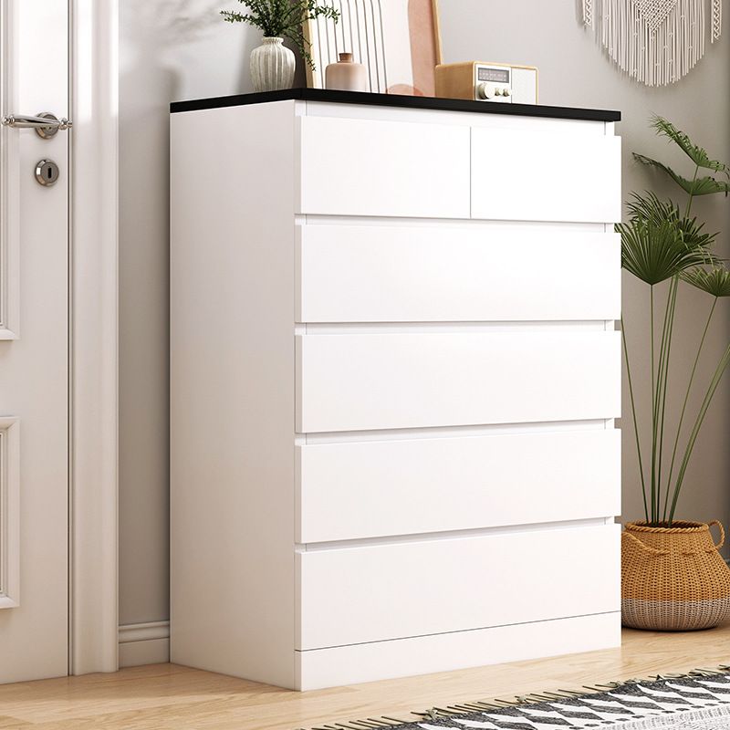 Contemporary Vertical Chest Wood Chest with Drawers for Home/Office