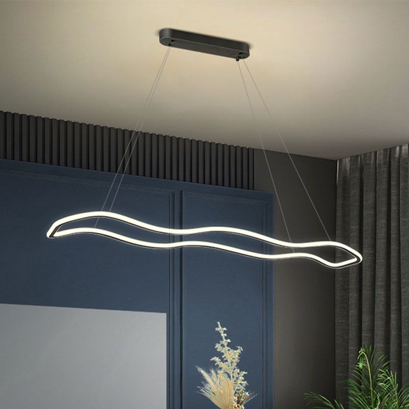 Wedelnde aufgehängte Beleuchtungsstoffe moderne Kronleuchter für Esszimmer Acryl