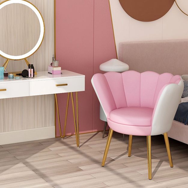 Chaise de salle à manger en métal de Style scandinave, coussin sans accoudoirs, couronne, dossier supérieur, chaise simple