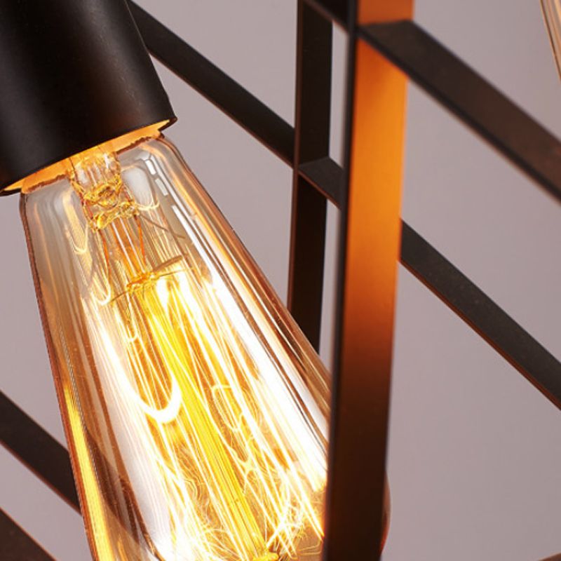 Industrial Island Light Geometric Hanging Lighting Fixture for Dining Room