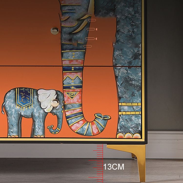 Horizontal Glam Double Chest Soft-Close Drawers Storage Chest