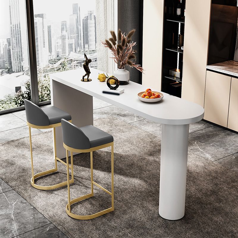 Industrial 1/3/4/5 Pieces Bar Table Set Rectangle Wood Counter Table with High Stools