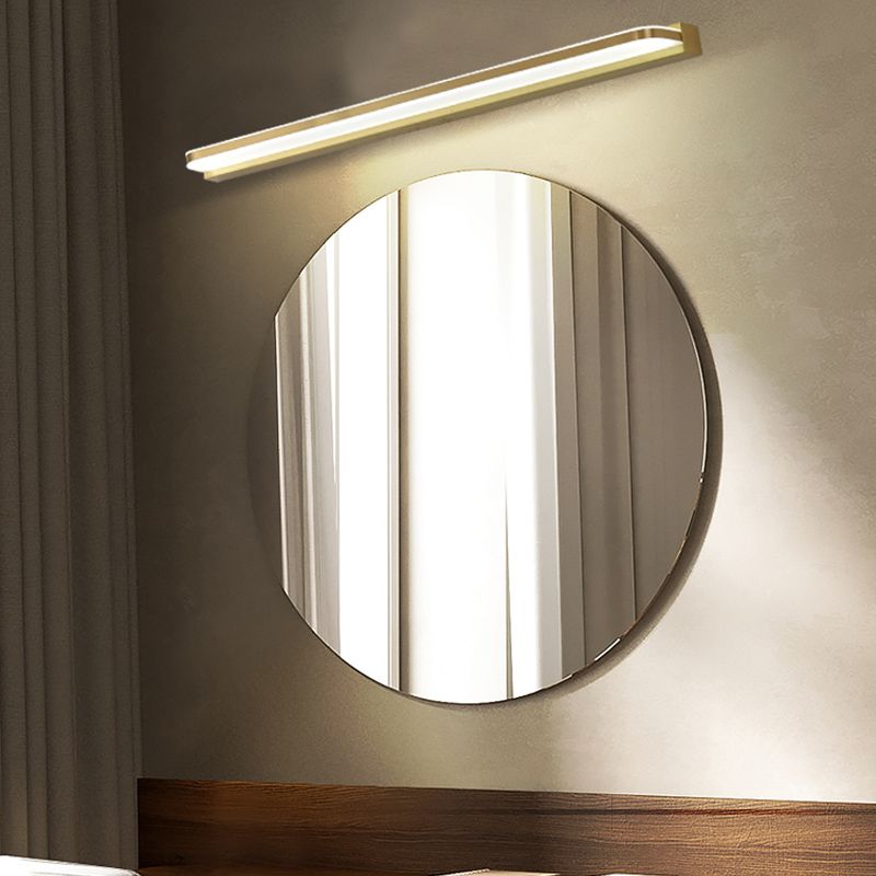 Modern Style Linear Shape Wall Lighting Metal 1 Light Sconces for Bathroom