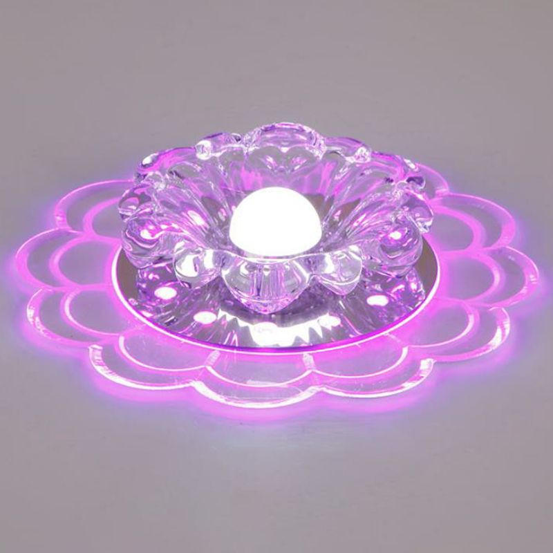 Effacer le voyant de fleur de Blossom Mount Modern Crystal Flushmount Ceiling Light for Entryway
