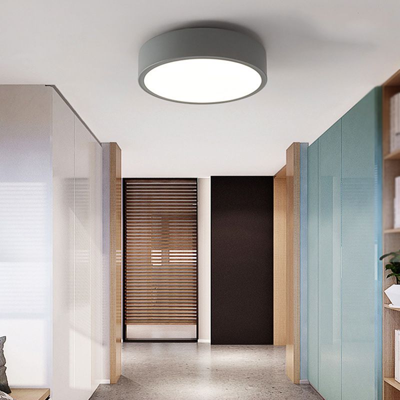 1-Light Round Ceiling Light Modern LED Ceiling Mount Light with Acrylic Shade for Bedroom