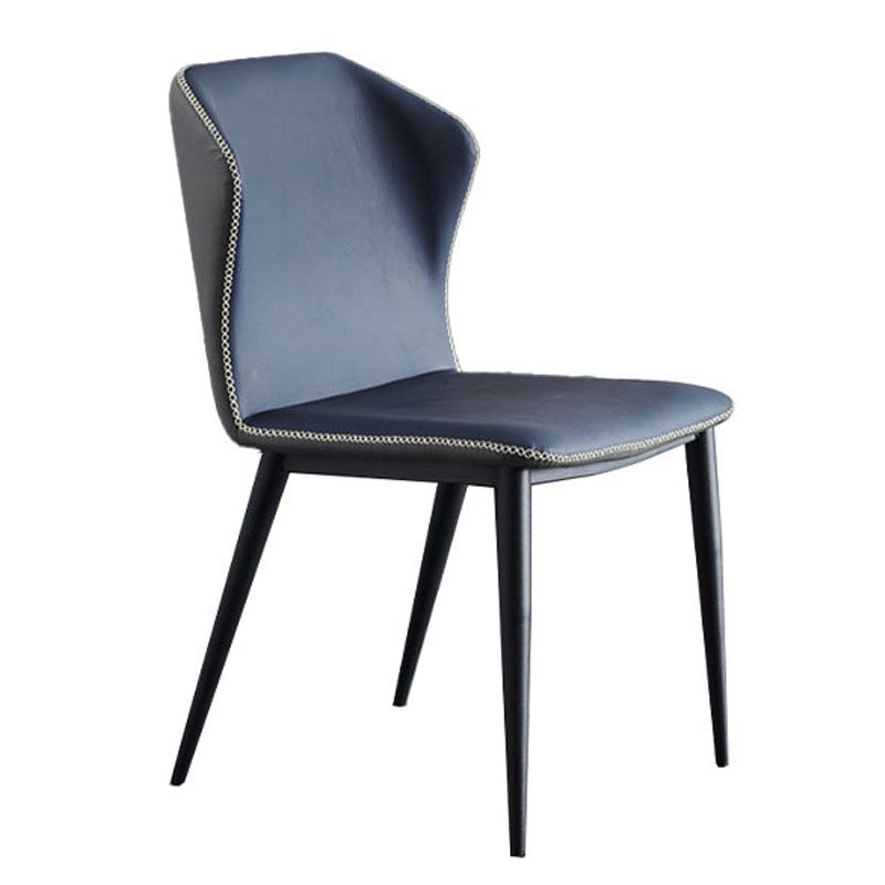 Minimalist Style Wingback Parsons Chair Leather Dining Chairs for Kitchen
