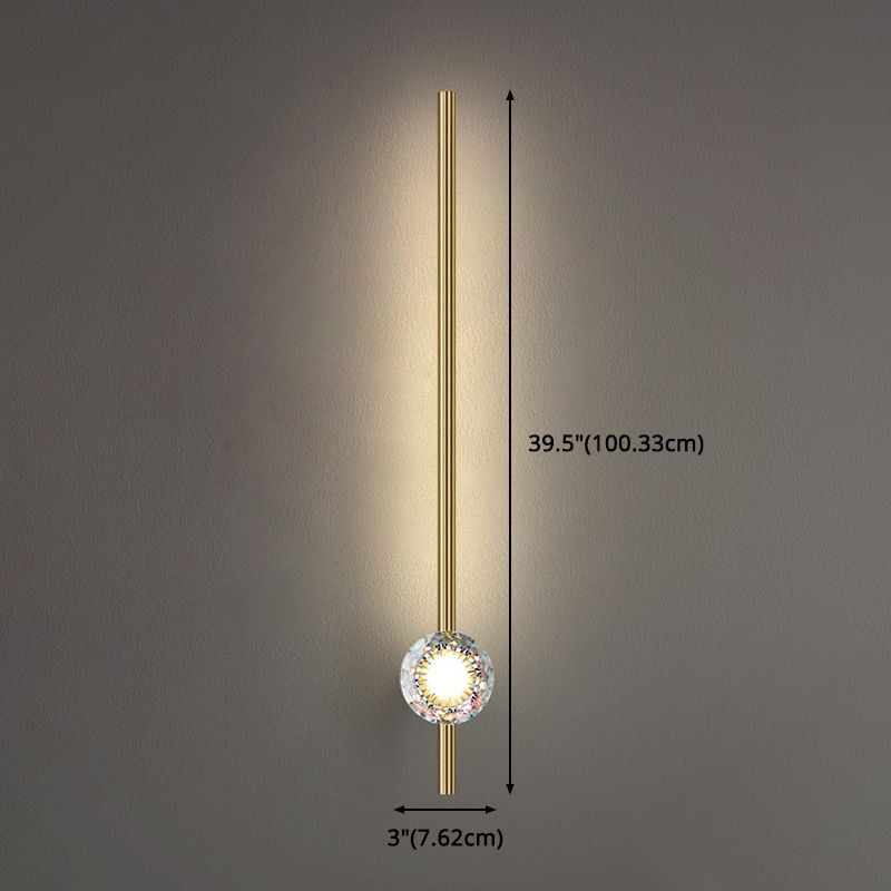 Modern Luxury Style Wall Mounted Light Fixture Copper Flush Mount Wall Sconce for Living Room