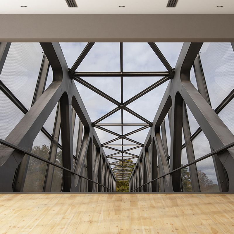 Forest Wooden Mural Wallpaper Industrial Style Space Extension Mural Wall Art