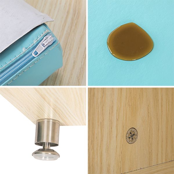 Modern Wood Changing Table Dresser with Storage and Pad, Flat Top Changing Table