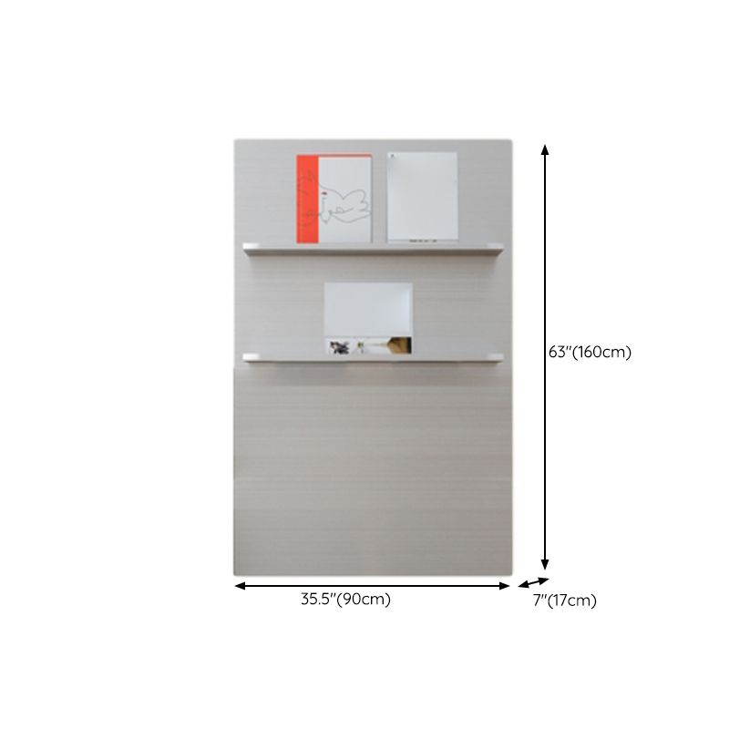 Contemporary Stainless Steel Bookcase Standard Closed Back Bookshelf for Bedroom