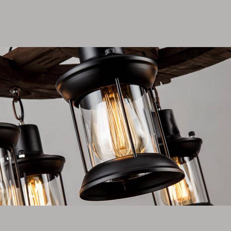 Legno 3 luci appese a luci di biliardo lanterna Luci a sospensione nautica per l'isola della cucina