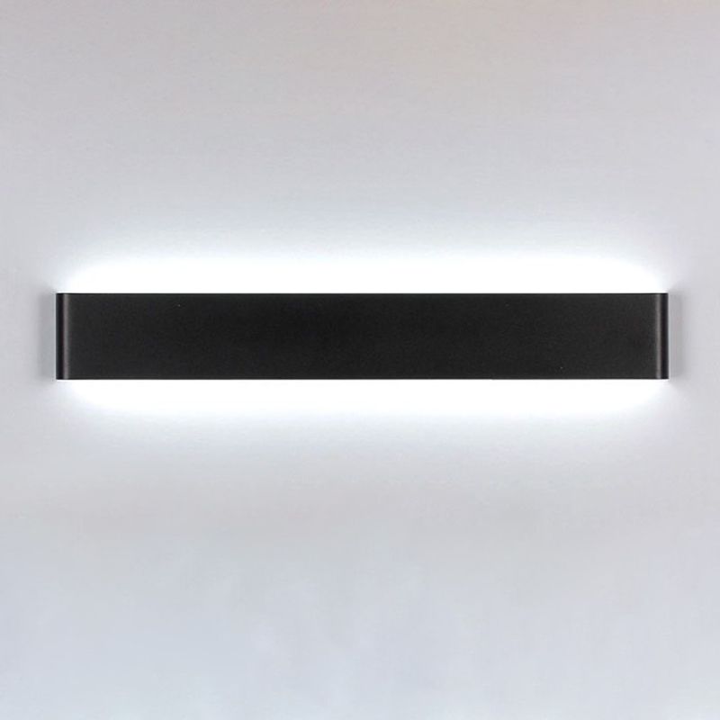 Linear Wall Lighting Modern Metal 1 Light Wall Sconces in Black