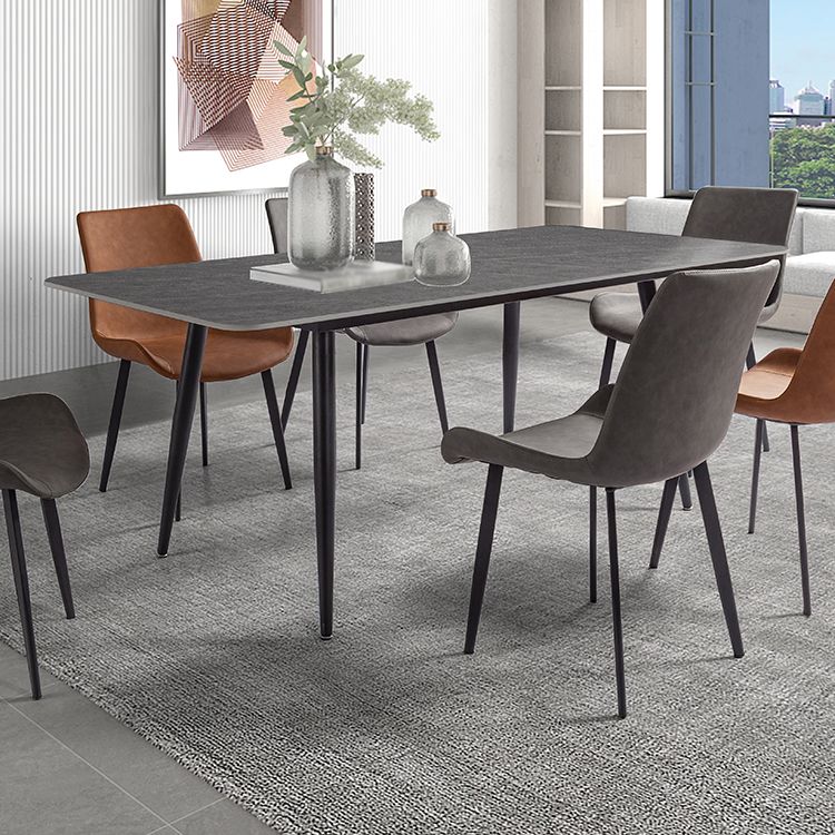 Gesinterde stenen driekleurige eettafel moderne stijl 4 poten tafel voor eetkamer