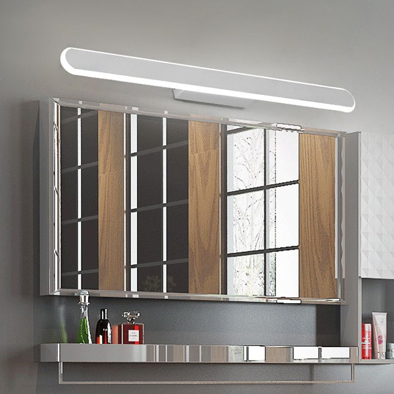 Linear Vanity Lamp Contemporary Acrylic Led White Bathroom Mirror Headlight in White/Warm Light, 16"/23.5"/31.5" Wide