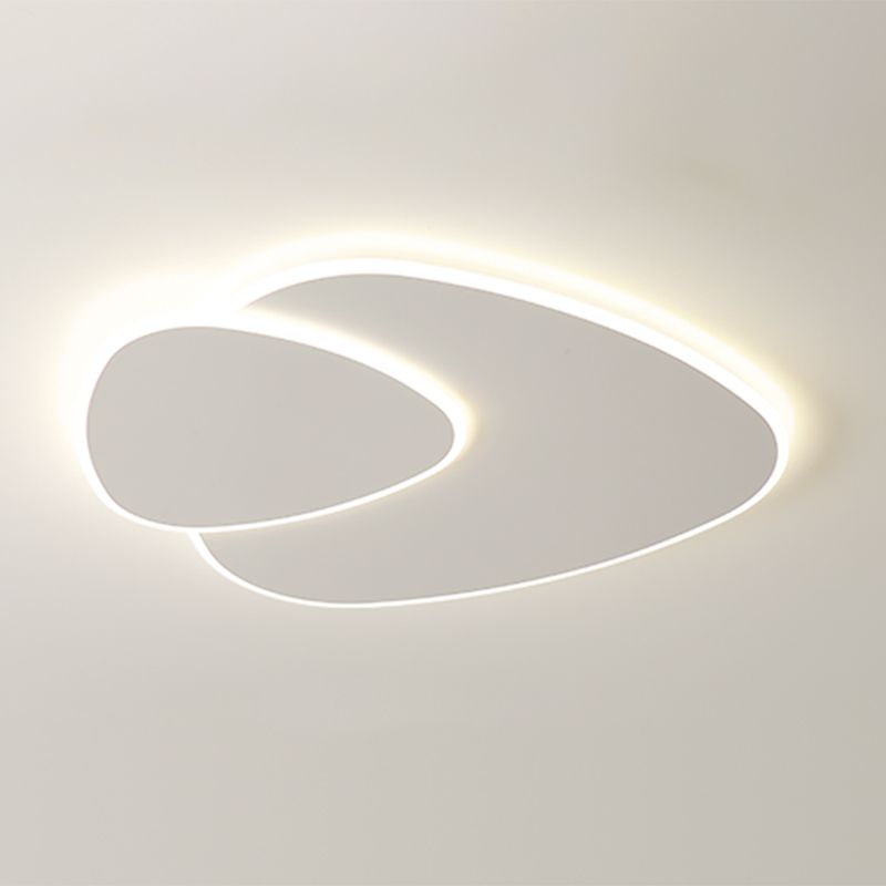 Modern Style Geometry Ceiling Fixtures Metal 2 Light Ceiling Mounted Lights in White
