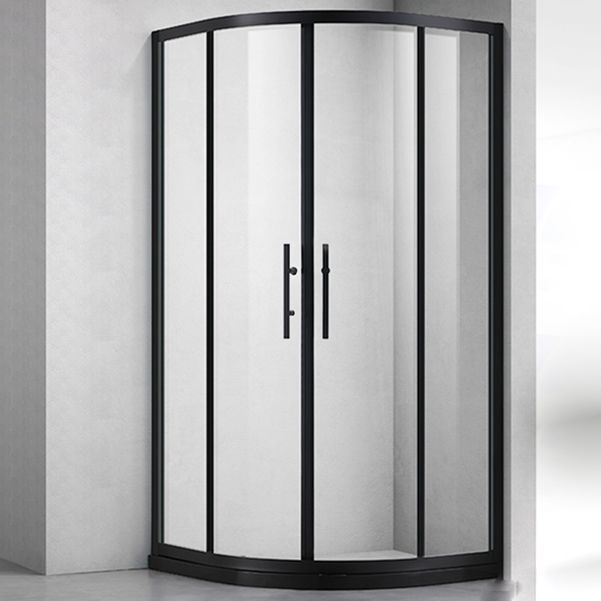 Round Framed Double Sliding Shower Enclosure with Fixed Panel