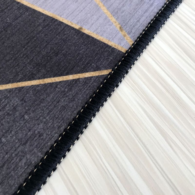 Gray Contemporary Carpet Blending Graphic Carpet Stain Resistant Carpet for Drawing Room