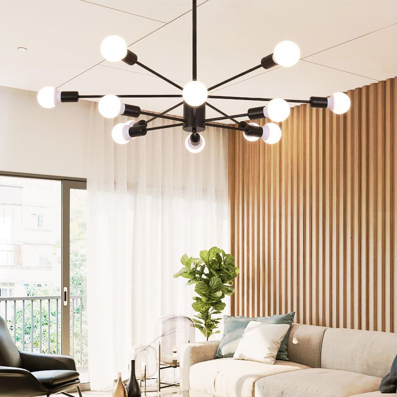 Molecular Branches Suspension Light Nordic Style Open Bulbs Metal Chandelier Light for Bedroom