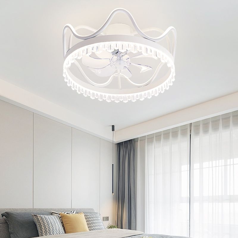 Modern Style Ceiling Fan Lamp Metal 2 Light Ceiling Fan Lighting for Children's Room