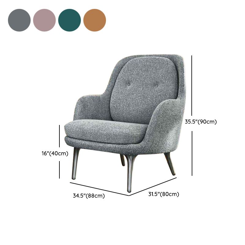 Modern Style Arm Chair Wood Solid Back Dining Room Chair for Home
