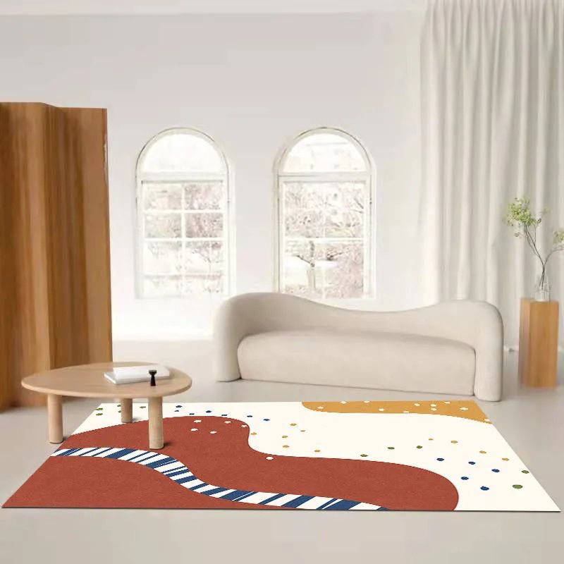 Postmodern tapijt, polyester, kleurrijk binnentapijt, antislip rugtapijt voor woondecoratie