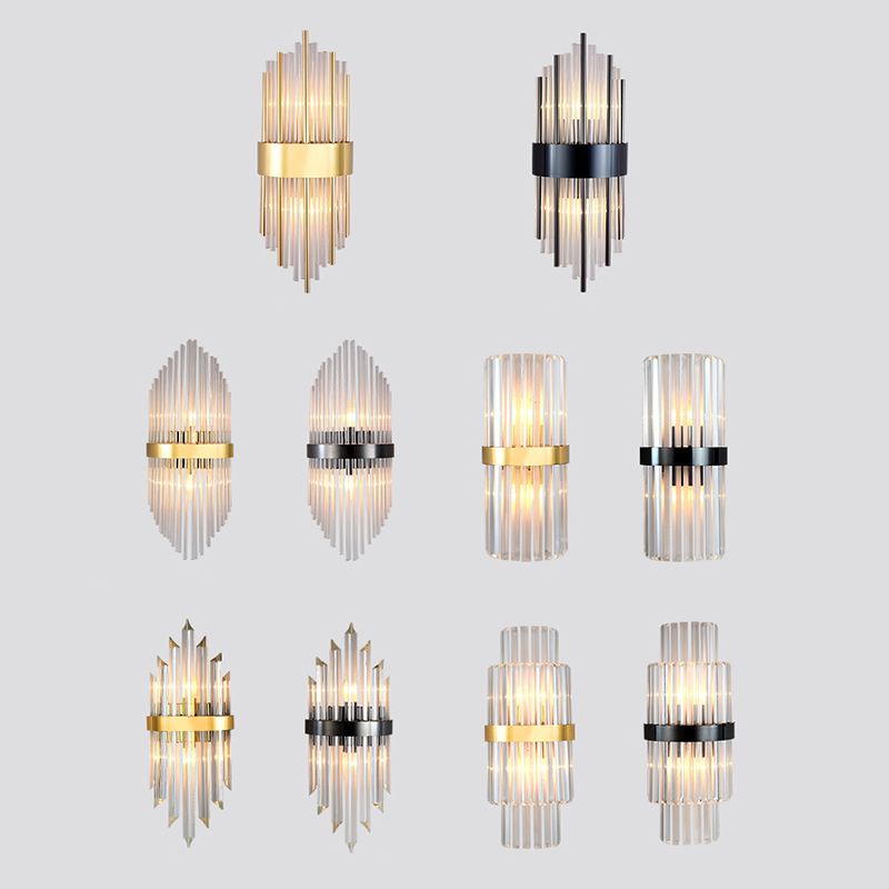 Postmoderne Stilkristallwandlicht geometrische Form Wandleuchten für Schlafzimmer