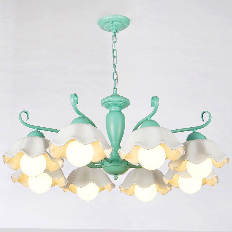 Lampada a sospensione a sospensione a sospensione in stile multi-testa Lampada a forma di lampadario per soggiorno per soggiorno