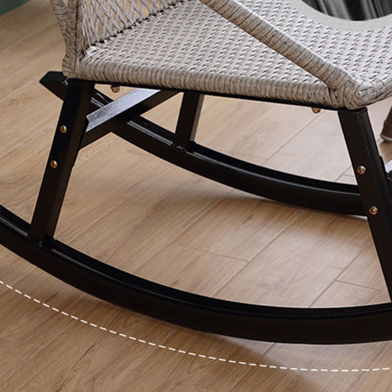 Indoor Modern Rocking Chair Solid Color Rocker Chair with Dark Legs