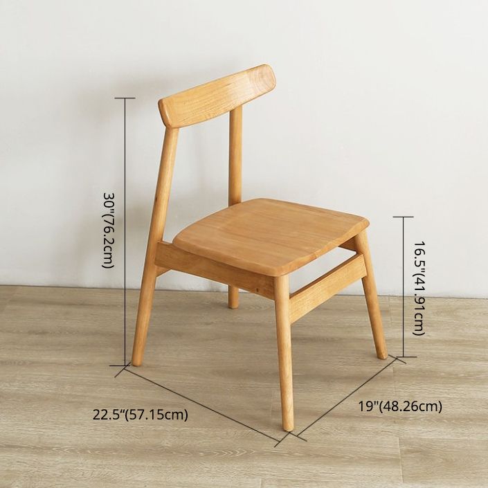 Minimalist Standard Khaki Dining Set Rectangle Shape Solid Wood Dining Set with 4 Legs Base