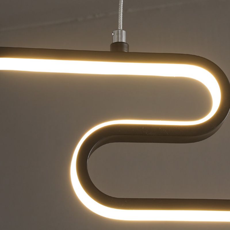 Estilo contemporáneo Luces colgantes de forma lineal Metal Lighting de 2 luces