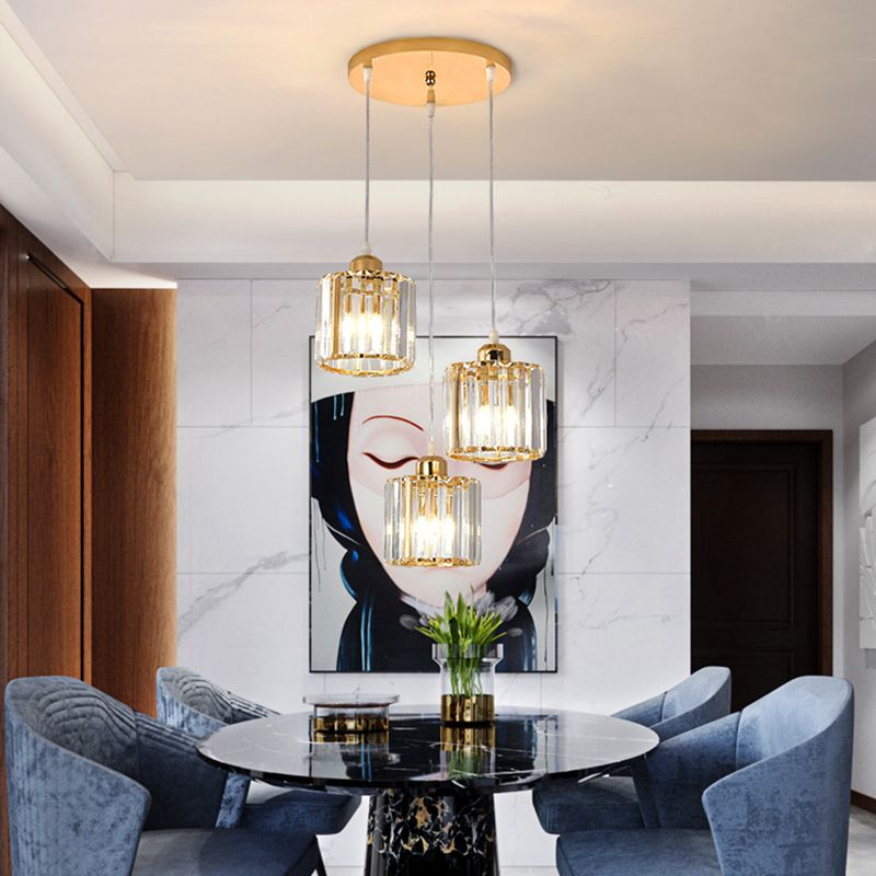 Modern Minimalist Hanging Light Crystal Pendant Lighting Fixture for Kitchen