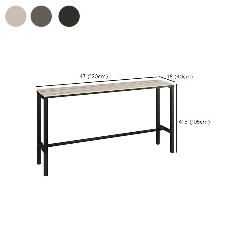 Modern Rectangle Stone Counter Table 1/3/5 Pieces Bar Table Set for Balcony